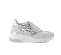 Melluso Sneakers walk grigio traforata con lacci e zip k56231