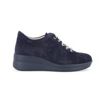 Melluso Sneakers walk in camoscio blu navy con lacci fantasia r20245q