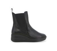Melluso Stivaletti Invernali Zip Elastico Zeppa Comfort Pelle colore Nero