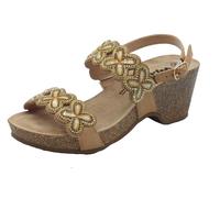 Melluso Walk 018132 Carne Sandali per Donna in tessuto carne con strass beige e