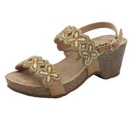 Melluso Walk 018132 Carne Sandali per Donna in Tessuto Carne con Strass Beige e Tacco Alto (Taglia 38)