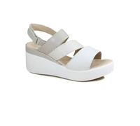 MELLUSO WALK 19147Z latte macchiato beige scarpe donna sandalo zeppa cinturino p