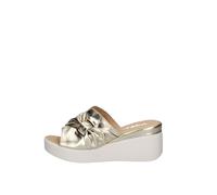 Melluso Walk sandalo a ciabatta donna con zeppa (Platino, Sistema Taglie Calzature EU, Adulto, Donna, Numero, Media, 37)