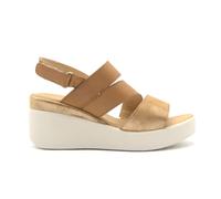 Melluso Walk sandalo donna in pelle con zeppa (Cuoio, Sistema Taglie Calzature EU, Adulto, Donna, Numero, Media, 37)