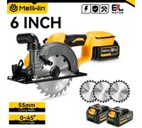 MELLWIN 6 Pollici 150 MILLIMETRI Cordless Brushless Sega Circolare Palmare Multi-funzione Seghe Elettriche Strumento di Potere Per Makita 18V Batteria Spille