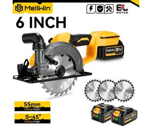 MELLWIN 6 Pollici 150 MILLIMETRI Cordless Brushless Sega Circolare Palmare Multi-funzione Seghe Elettriche Strumento di Potere Per Makita 18V Batteria Spille