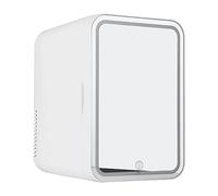 MELLYD Frigo Portatile Per Auto, 8L,Con Specchio Cosmetico Led Mini Frigo Per Auto, Raffreddamento E Riscaldamento,12v/220v Frigo Da Auto, Adatto Per Conservare Cosmetici,White