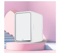 MELLYD Frigo Portatile Per Auto, 8L,Con Specchio Cosmetico Led Mini Frigorifero, Raffreddamento E Riscaldamento,12v/220v Frigo Skin Care, Il Miglior Regalo Per Le Donne,White