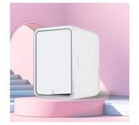 MELLYD Mini Frigo Per Trucchi, 8L,Con Specchio Cosmetico Led Mini Freezer, Raffreddamento E Riscaldamento,12v/220v Frigo Da Macchina, Per L'Ufficio O In Viaggio,White