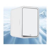 MELLYD Mini Frigo Portatile Da Viaggio, 8L,Con Specchio Cosmetico Led Frigo Mini, Raffreddamento E Riscaldamento,12v/220v Cosmetic Fridge, Per L'Ufficio O In Viaggio,White