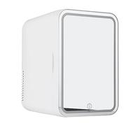 MELLYD Mini Frigorifero Illuminato, 8L,Con Specchio Cosmetico Led Mini Frigo Auto, Raffreddamento E Riscaldamento,12v/220v Frigorifero Da Macchina, Il Miglior Regalo Per Le Donne,White