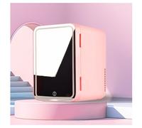 MELLYD Mini Frigorifero Illuminato, 8L,Con Specchio Cosmetico Led Mini Frigo Skincare, Raffreddamento E Riscaldamento,12v/220v Frigorifero Cosmetici, Per Camera Da Letto,Ufficio E Auto,Pink
