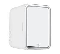 MELLYD Minifrigoriferi Portatile, 8L,Con Specchio Cosmetico Led Skincare Fridge, Raffreddamento E Riscaldamento,12v/220v Mini Fridge Skincare, Per Camera Da Letto,Ufficio E Auto,White