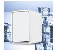MELLYD Minifrigorifero Da Camera, 8L,Con Specchio Cosmetico Led Frigorifero Da Macchina, Raffreddamento E Riscaldamento,12v/220v Frigo Skincare, Adatto Per Conservare Snack,White