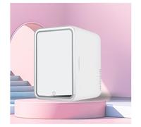 MELLYD Minifrigorifero Da Camera, 8L,Con Specchio Cosmetico Led Frigorifero Per Auto, Raffreddamento E Riscaldamento,12v/220v Beauty Frigo, Adatto Per Viaggi, Campeggio,White