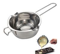 mellystore Melting Pot in Acciaio Inossidabile 600ML Burro di Cioccolato Melting Pot Ciotola di Fusione a Bagnomaria per Far Fondere Cioccolato, Burro, Caramelle, Formaggio, Candela, Sapone