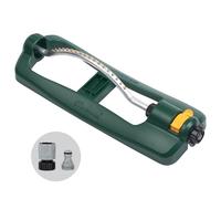 Melnor 65132AMZ TurboTek Turbo Irrigatore oscillante con ugelli in ottone e set QuickConnect, verde, giallo, nero