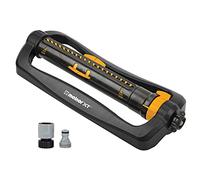 Melnor 65165AMZ XT Turbo Irrigatore oscillante, 4.500 mq, pacchetto di connessione rapida, regolabile a 2 vie, nero, giallo