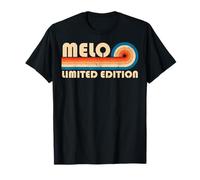 MELO Retro 70s 80s Sunset Stripe Maglietta