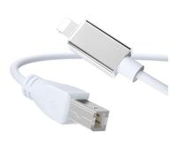 MeloAudio Cavo da Lightning a MIDI, cavo USB 2.0, cavo da Lightning a tipo B OTG, convertitore di interconnessioni MIDI, tastiera MIDI, interfaccia audio, microfono USB, 1,5 m