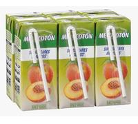 Melocotón Bebida Refrescante de Zumo, Sabor Melocotón, 200 ml, Pack de 3, pack 4