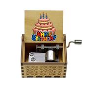 Melodia di compleanno - Caso di melodia in legno retrò | Intagliato a mano souvenir, Mini suono emotivo dispositivo presentato per bambini adolescenti uomini donne