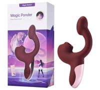 Magic Motion Magic Ponder Licking Dual Stimulation Vibrator App Controlled Red