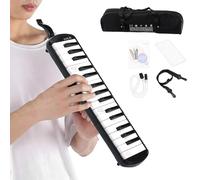 Melodica 32 Tasti - Tastiera 32 Tasti Strumento a Doppio Bocchino Borsa per il Trasporto Leggero e Compatto | per principianti professionisti studenti di musica scuole allenamento a domici
