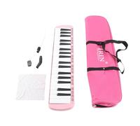 Melodica 37 tasti tastiera strumento a fiato, melodica portatile con kit cerbottana, strumento ing Mal per principianti, l con Comable (Pink)