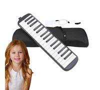 Melodica Instrument - Tastiera per pianoforte ad aria a 37 tasti, bocchino a doppio tubo, set con borsa per il trasporto, regalo musicale in stile soprano per principianti, adulti, studenti, bambini