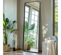 Melodieux Grande specchio da parete a figura intera, 161 x 52 cm, cornice profonda, grande, alto, lungo, specchio da appendere per corridoio, camera da letto, soggiorno