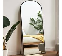 Melodieux - Specchio per tutto il corpo, 192 x 85 cm, lunghezza completa, grande, autoportante, dorato, cornice in alluminio, adatto per essere montato a parete, per soggiorno e camera da letto