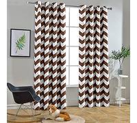 Melodieux Tende alla moda per soggiorno, sala da pranzo, oscuranti, con occhielli nella parte superiore, insonorizzate, isolate termicamente, per camera da letto, 213 cm di lunghezza, 132 x 213 cm