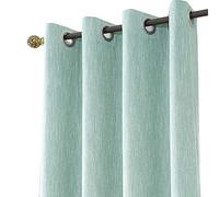 Melodieux Tende con Occhielli Oscuranti in Misto Cotone Blu Chiaro, al Pezzo, 140x245cm