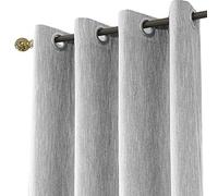 Melodieux Tende con Occhielli Oscuranti in Misto Cotone Grigio, al Pezzo, 117x183cm