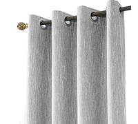 Melodieux Tende con Occhielli Oscuranti in Misto Cotone Grigio, al Pezzo, 168x137cm