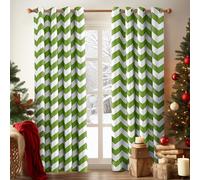 Melodieux Tende oscuranti oscuranti con occhielli per camera da letto, 133 x 213 cm, verde (1 pannello)