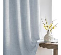 Melodieux Voile Tende per Interni per Camera da Letto Soggiorno sara Grigio, 140 x 260 cm