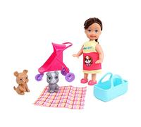 Melody City MELODY - Mini Bambola e i suoi Animali Bambola Manichino - 019391 - Multicolore - Plastica - Statuetta - Doll - Passeggiata - Giocattolo per Bambini - Compleanno - A partire dai 3 anni