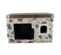 Melody Jane Bambole Casa Vecchio Stile Beige Caminetto Fieldstone Grande Resina