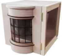 Melody Jane Box Vetrina con Baia Bow Window 1:12 Kit DIY Non Verniciato