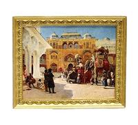 Melody Jane Casa delle Bambole Arrivo del Principe Quadro Quadro Quadro Cornice Oro 1:12 Accessorio