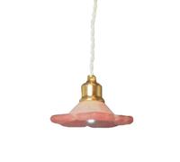 Melody Jane Casa Delle Bambole Soffitto Lampada Cranberry Daisy Shade LED Luce