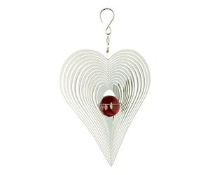 Melody S Natura Cosmo Chime, Largo, ca. 8 Pollici / 20cm, di Cuore, d'Argento