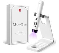 MelodySusie Lampada portatile UV con supporto per unghie in gel, mini lampada LED ricaricabile UV con display LCD, piccola lampada per unghie UV con 2 timer, asciuga unghie per tutti gli smalti in gel