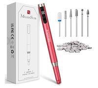 MelodySusie Manicure PM170F - Trapano elettrico portatile ultra fine da 30.000 giri/min, a basso rumore e basse vibrazioni, motore Coreless con punte e fasce abrasive ultra fini per principianti