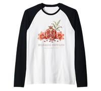 Melograno Fortunato Tradizione e Vita Frutta Opera d'Arte Maglia con Maniche Raglan