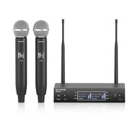 MELONARE Sistema Microfonico Wireless UHF Dual Auto Scan MWU-20-2H
