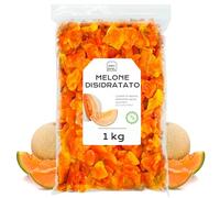 Melone Disidratato Senza Zucchero 1 Kg - Melone Essiccato a Cubetti - Melone Secco - Frutta Essiccata Naturale - Snack salutare - Senza Zucchero Aggiunto, Senza Glutine