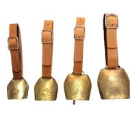 MELONI Campanaccio Campana Sarda in Ferro Ottonato con Collare in Cuoio, per Pecore e Capre (3)